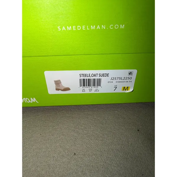 Sam Edelman Steele Oat‎ Suede Knit Cuff Combat Boots Women's, Size 7M, NIB - Image 7