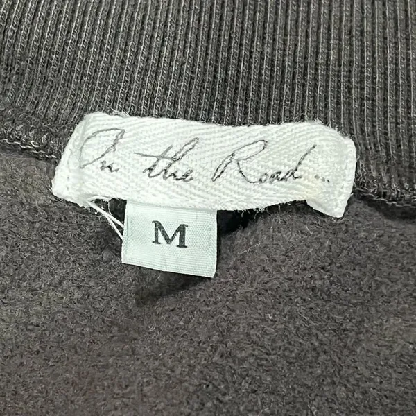 On The Road Grey Pullover Cropped Distressed Jacket Women’s Medium - Image 2