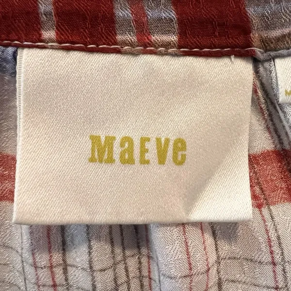 maeve anthropologie Top Medium‎ Plaid Tiered Lila Peasant Tunic - Image 3