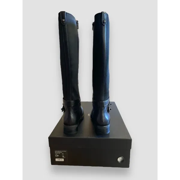 Coach Riding Boots Essex Semi Matte Leather/Stretch Black Women' SZ 6.5B 36.5 EU - Image 3
