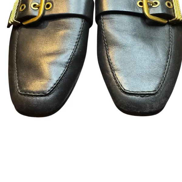 Dolce‎ Vita Shoes Womens Size 8 Black Leather Buckle Loafer Mules Slip On Casual - Image 2