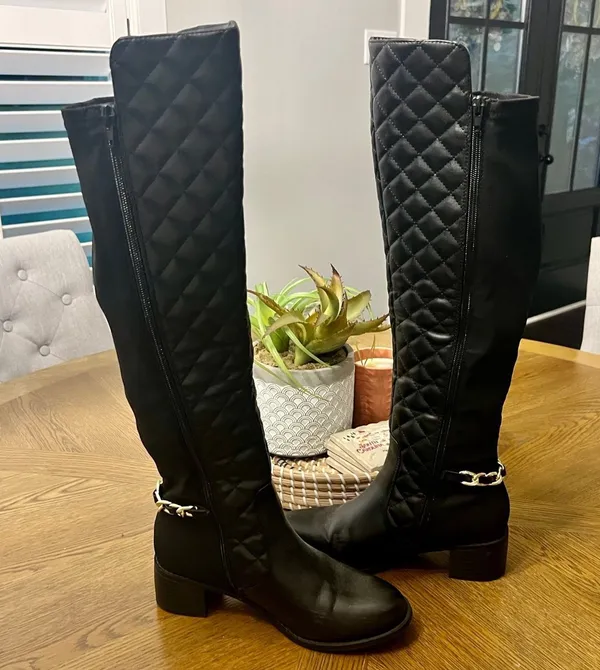 JustFab Argo Quilted Riding Boot Size 7 - Image 7
