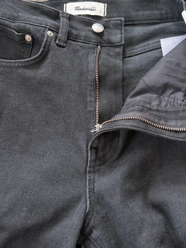 Madewell The Wide Leg Jean in Super Stretch Denim Black Frost Women’s Size 26 - Image 9