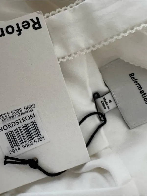REFORMATION NWT Shai White Mini Dress 4 - Image 6
