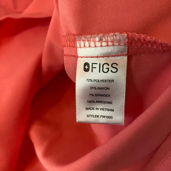 FIGS Neon Pink Catarina Scrub Top Uniform Nurse Doctor Women's size Small - Image 7
