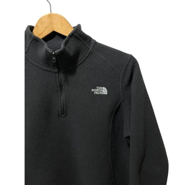 The North Face Women's 1/4 Zip Fleece Sweater Size Medium Black Pullover Warm - Image 7