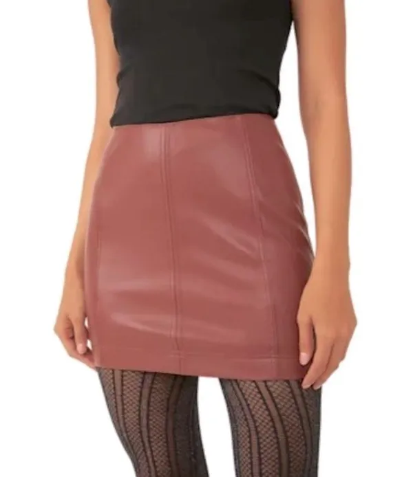 Free People Mini Skirt Modern Femme Vegan Leather Size 10 New with Tag - Image 9