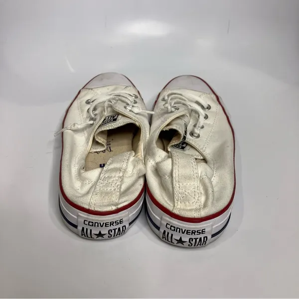 Converse white lace up sneakers women’s size 9‎ casual skater skateboard canvas - Image 4