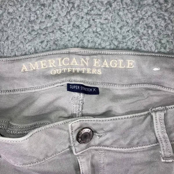 American Eagle Super‎ Stretch X Jeans Women 16 Long High Rise Distressed - Image 8