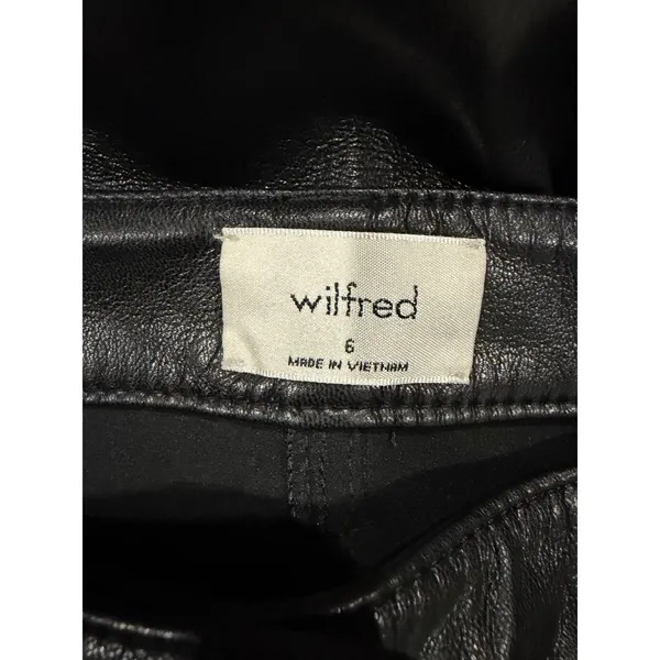 Wilfred Black Melina Faux Leather Pants High Waisted Size 6 Minimalist Edgy - Image 6