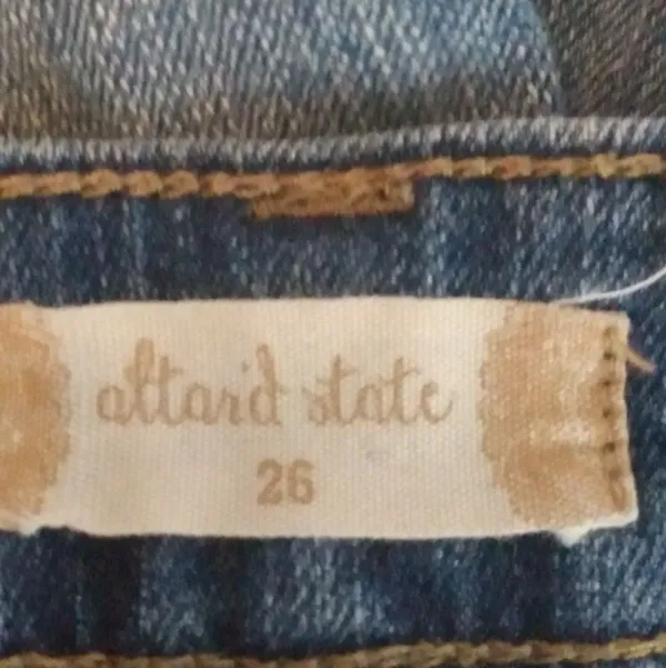 Altar'd State 27 Distressed Lace Trim Jeans Shorts - Image 3