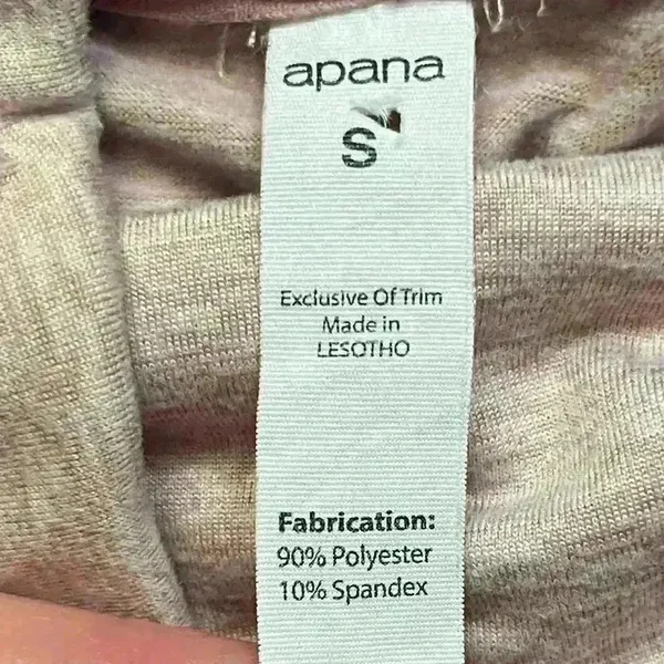 Apana Funnel Neck Long Sleeve Soft Pink Sweatshirt Lounge Comfy Active Size S - Image 5