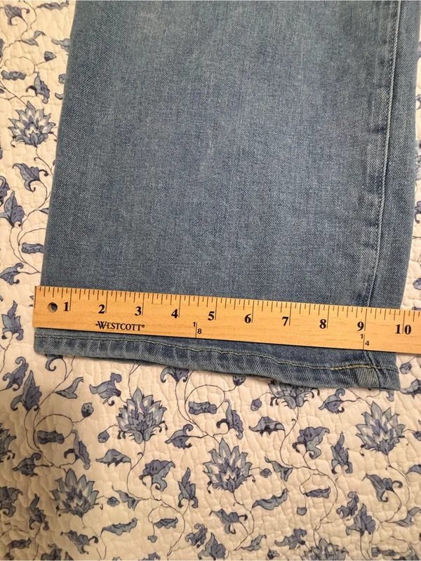 Banana Republic Womens 26 Blue High-Rise Wide Leg Belt Denim Jeans Stretch Boho - Image 10