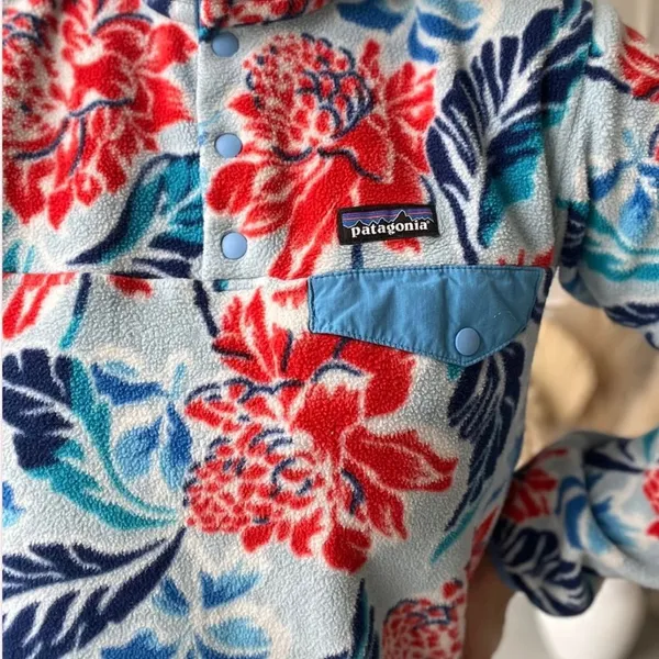 Patagonia Synchilla Fleece Floral RARE H4 - Image 3
