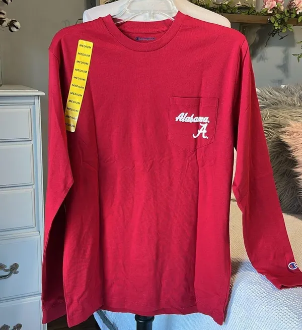 Champion University of Alabama Crimson Red Shirt Long Sleeve Lightweight Women M - Image 12