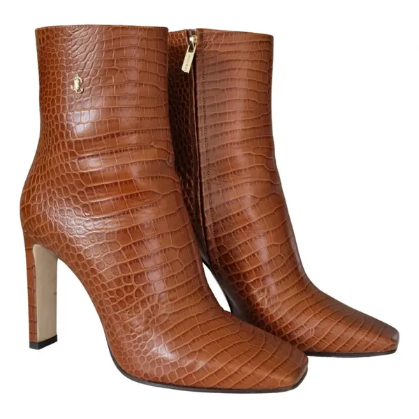Jimmy Choo Croc Embossed Boots - Image 3