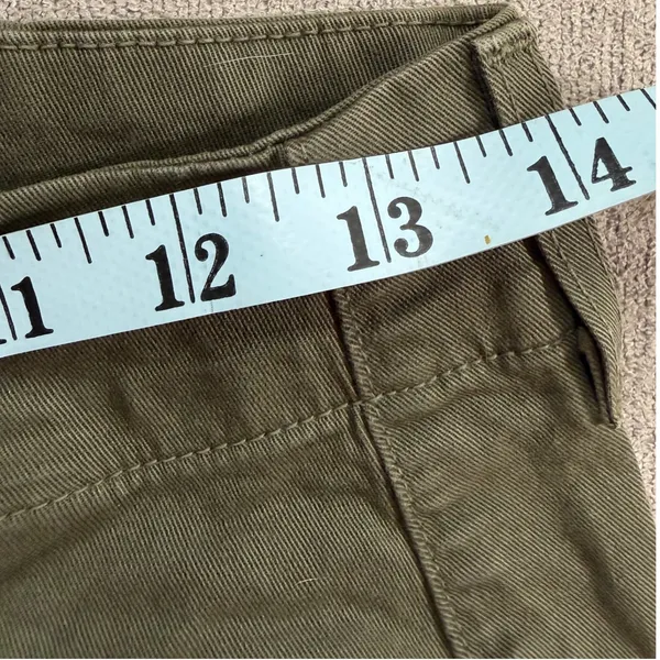Veronica Beard Jean Army Green Utility‎ Pants Button Fly Straight Leg Olive 26 - Image 4