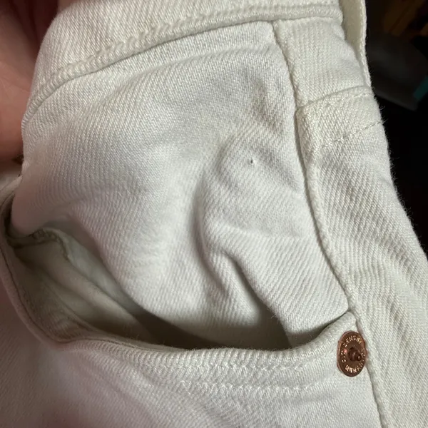 Citizens of Humanity Premium Vintage White High Rise Crop Raw Hem Jeans Size 25 - Image 12