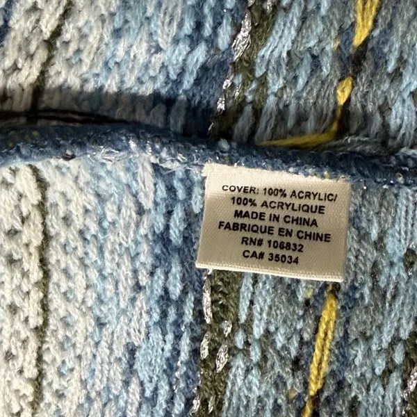 BDG Urban Outfitters Women Blue Striped Fair Isle Cardigan Sweater S NEW - Image 6