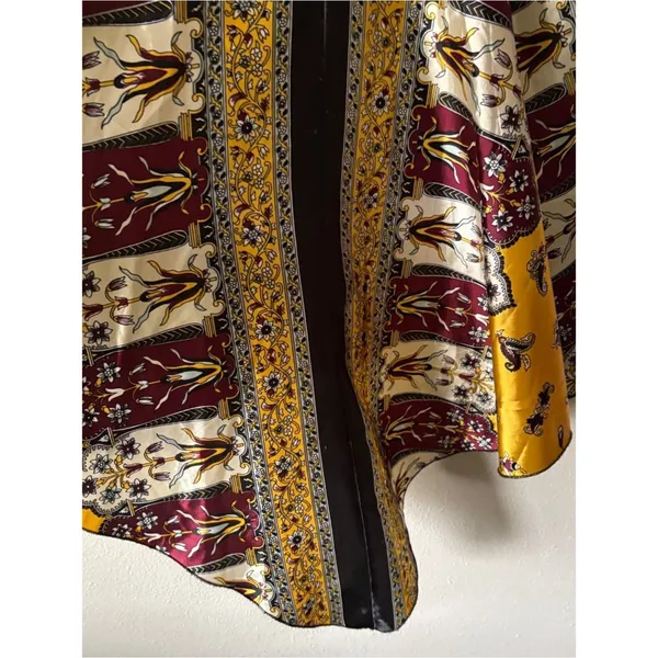 Y2K Vintage Neelam Satin Hankerchief Style Boho Dress Size Large - Image 4