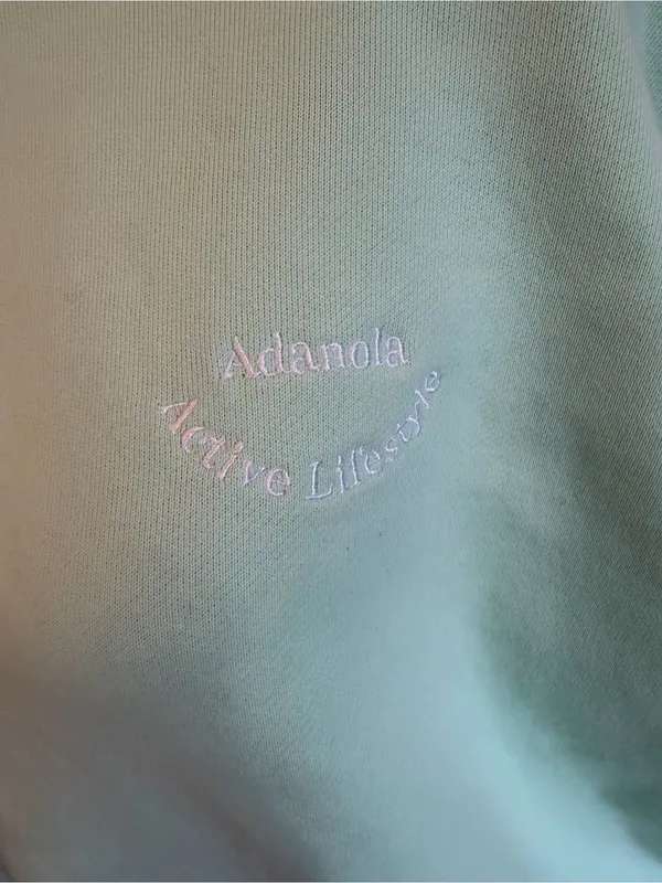 Adanola Mockneck Sweatshirt Loungewear Mint Size Medium - Image 2