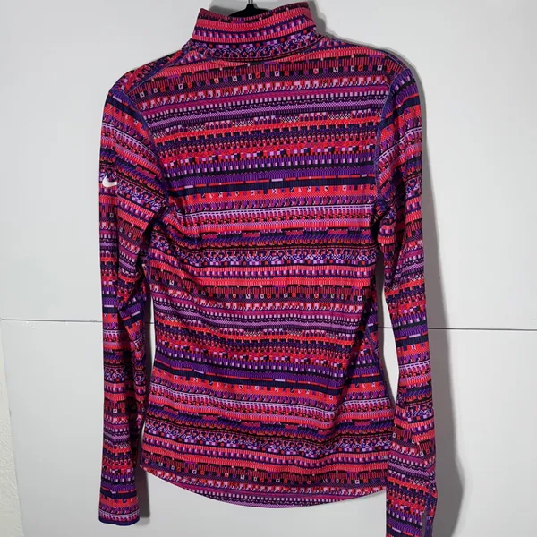 Nike Women’s Pink & Purple Striped Quarter-Zip Pullover - Image 11