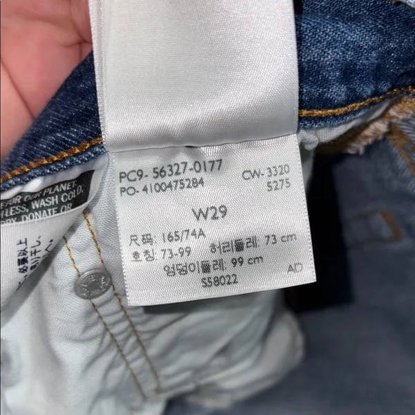 Levi's Blue Jean Shorts Vintage Distressed Cut-Off - Image 8