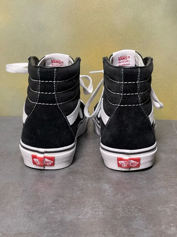 Vans Sk8-Hi Skate Black Suede/Canvas Shoes Women's Size 7.5 - Image 7