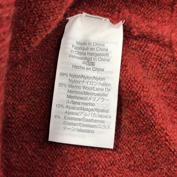 NWT‎ Madewell Women Wrap Sweater Scarlet Knit Long Sleeve V Neck Merino Wool S - Image 7