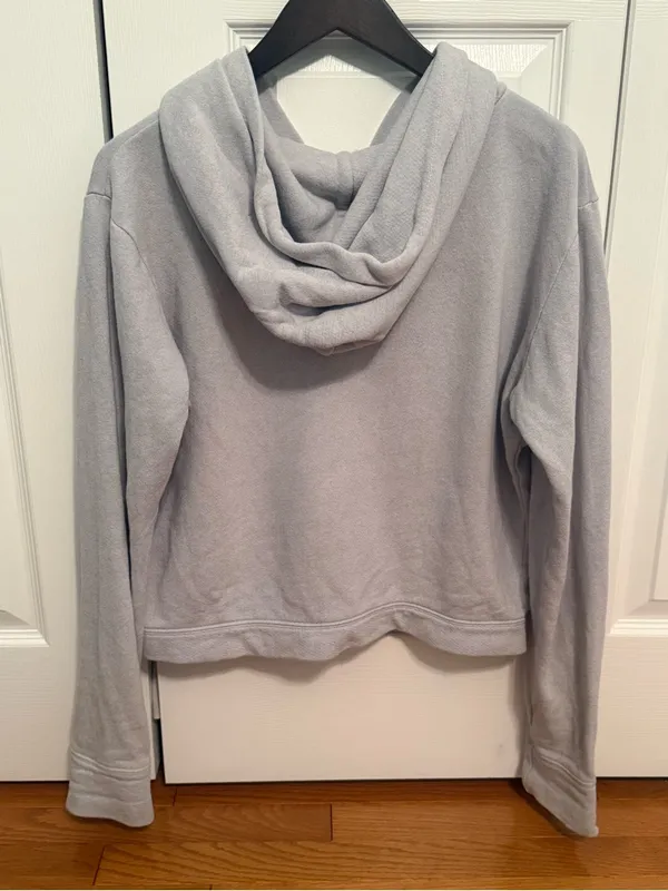 Perfectwhitetee Patti Full Zip in Light Blue Gray - Image 3