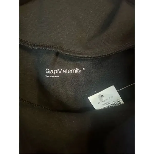 Gap Maternity Small Black Dress Cowl Neck Short Sleeve Nwt (4202) - Image 2