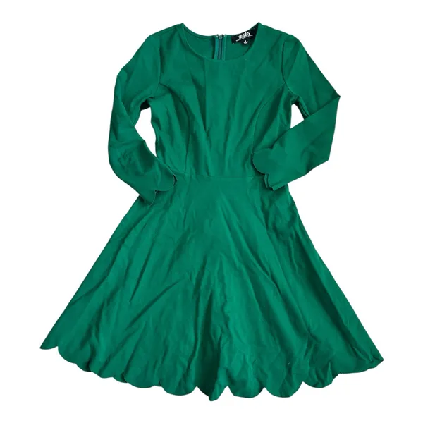 Lulu’s Cumulonimbus Clouds Dark Green Skater Dress - Image 2