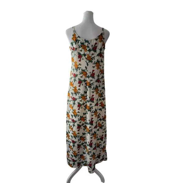 Vintage ‘90s Temper Ivory Rose Print Sleeveless Maxi Dress - Image 5