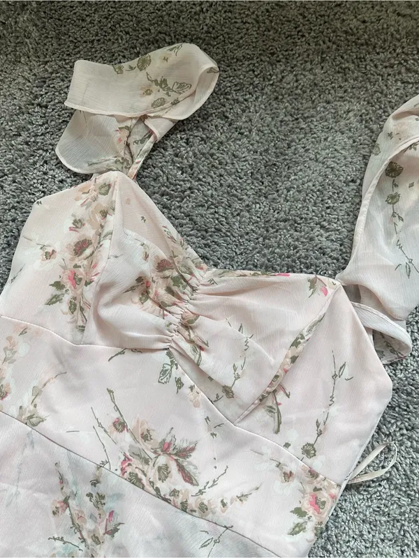 Wayf Blush Floral Tiered Maxi Dress - Image 4