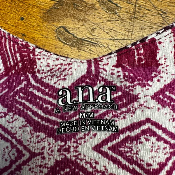 ANA A New Approach Womens Purple Geometric Honeycomb Sleeveless‎ Knit Dress M - Image 4