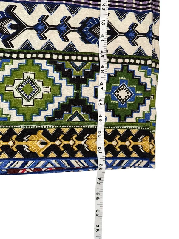 Farm Rio Linen Blend Multicolor Tribal Print Sleeveless Midi Dress - Image 9