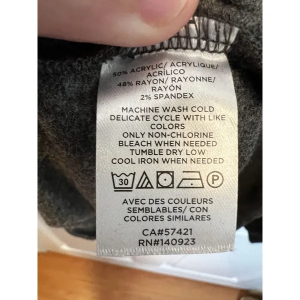 Lou & Grey Signaturesoft Sweatshirt Medium Quarter Zip Charcoal Loungewear NWT - Image 8