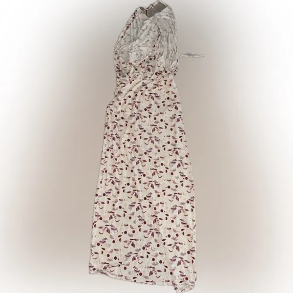 NWOT Free People Daria Graphic Maxi Dress in Ivory Combo open back M - Image 4