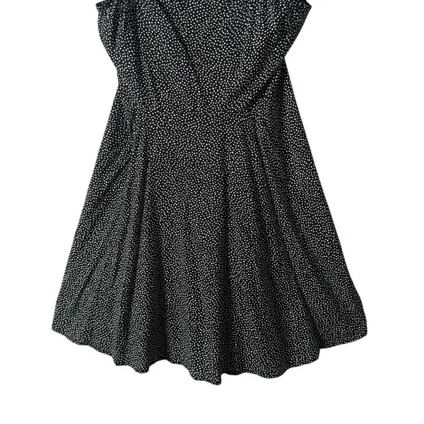 GAO Retro Black White Polka Dot Mini Fit Flare Dress Size M Pinup Rockabilly - Image 5