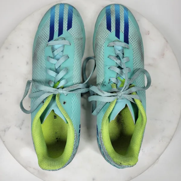 Adidas X Speedportal4 FxG Womens Indoor Soccer Football Cleats 8 Aqua Blue Laces - Image 10
