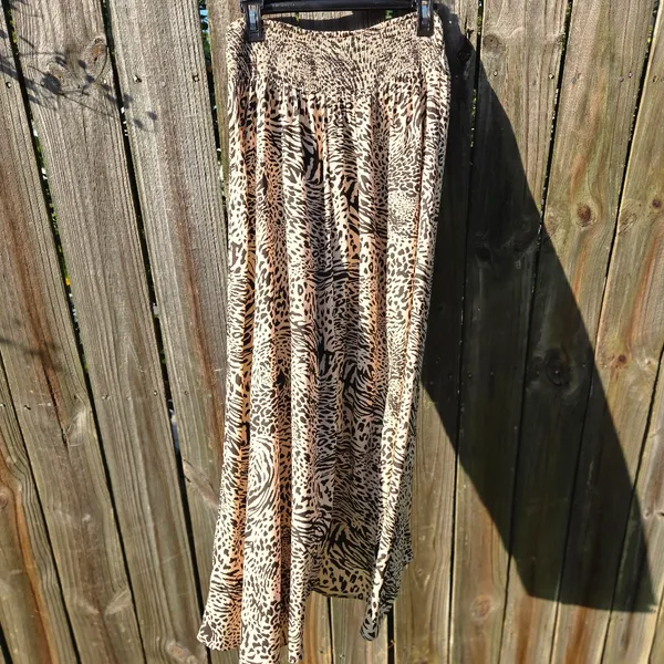 Japna Animal Print Wrap Stretch Midi Skirt SIZE Large - Image 5