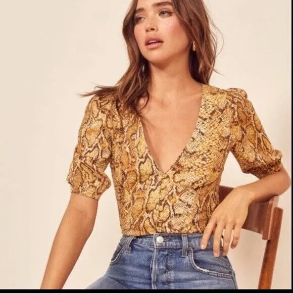 Reformation Eliana‎ Button Down Blouse In Boa Size XS - Image 3
