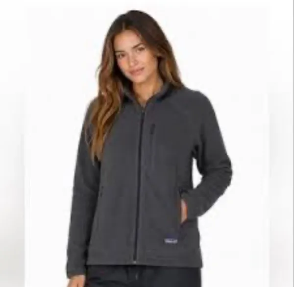 Patagonia Womens Jacket Medium Black Fleece Full Zip Regulator Polartec Sweater - Image 16