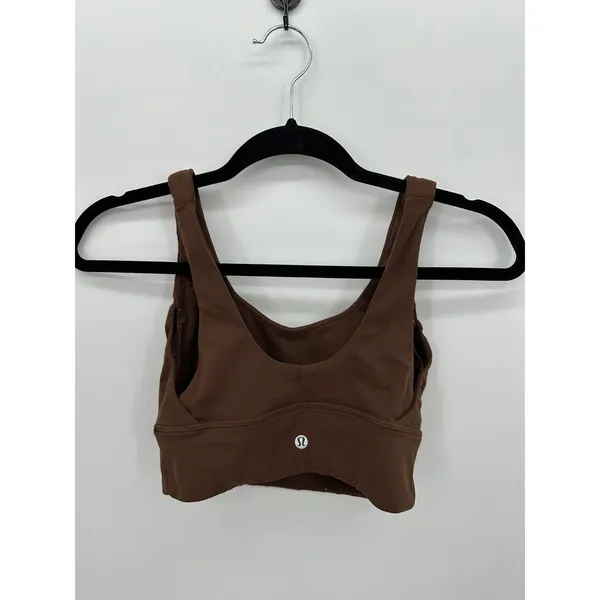 Lululemon Align Tank Top Roasted Brown Nulu Yoga Crop Top Size 6 LW2D41S - Image 2