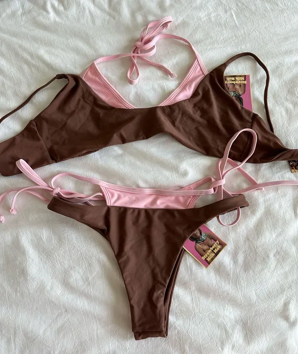 Strawberry Milk Mob bikini Brown Size M - Image 5