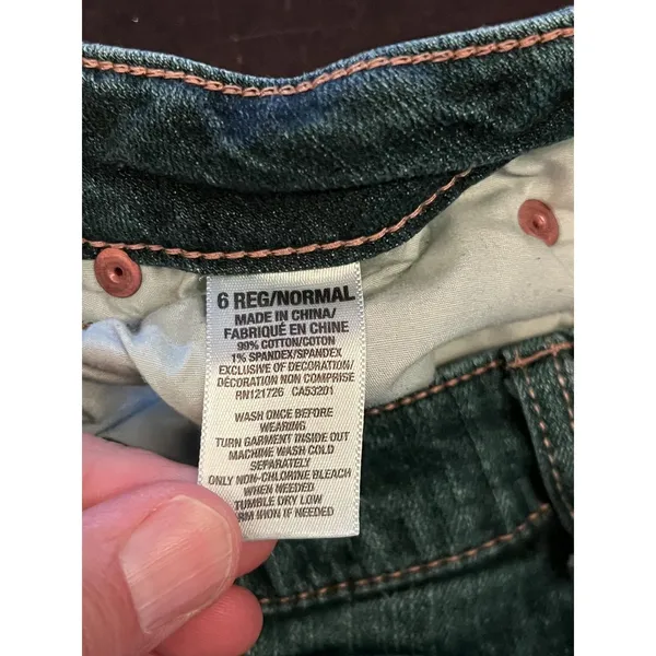 Aeropostale Skinny Jeans Womens 6 Medium Wash Blue Distressed Stretch Denim - Image 10