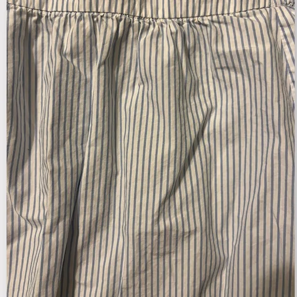 Madewell Clean Off the Shoulder Top in Blue and White Stripes - Image 3