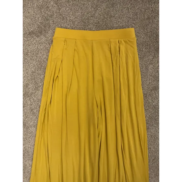 NWT Jluxlabel Yellow Mustard Devyn Wide-Leg Viscose Pants, M - Image 9