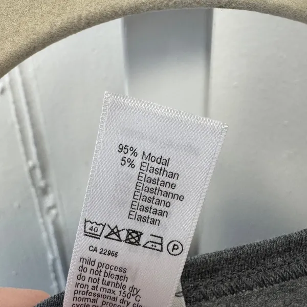 Hanro Of Switzerland Soft‎ touch Long Sleeve Top Medium Base Layer Heather Gray - Image 6