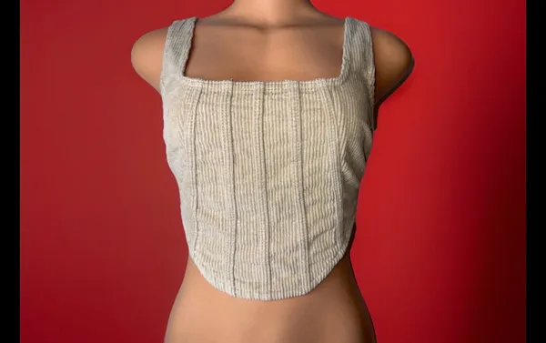Cream Pretty Little Thing corset Top - Image 2